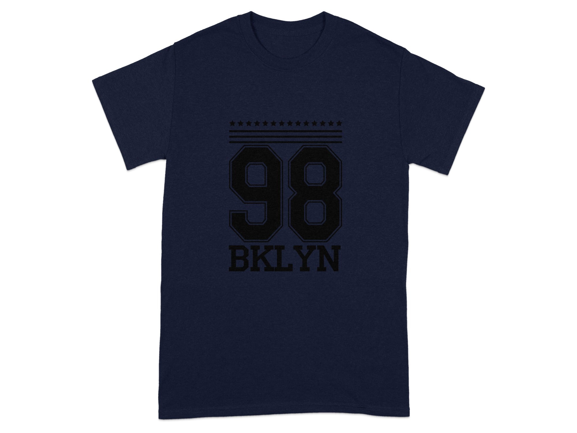 BKLYN 98 Graphic Print Navy Short Sleeve T-Shirt