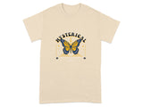 Hysterical Butterfly Graphic Tee with Stars Illustration