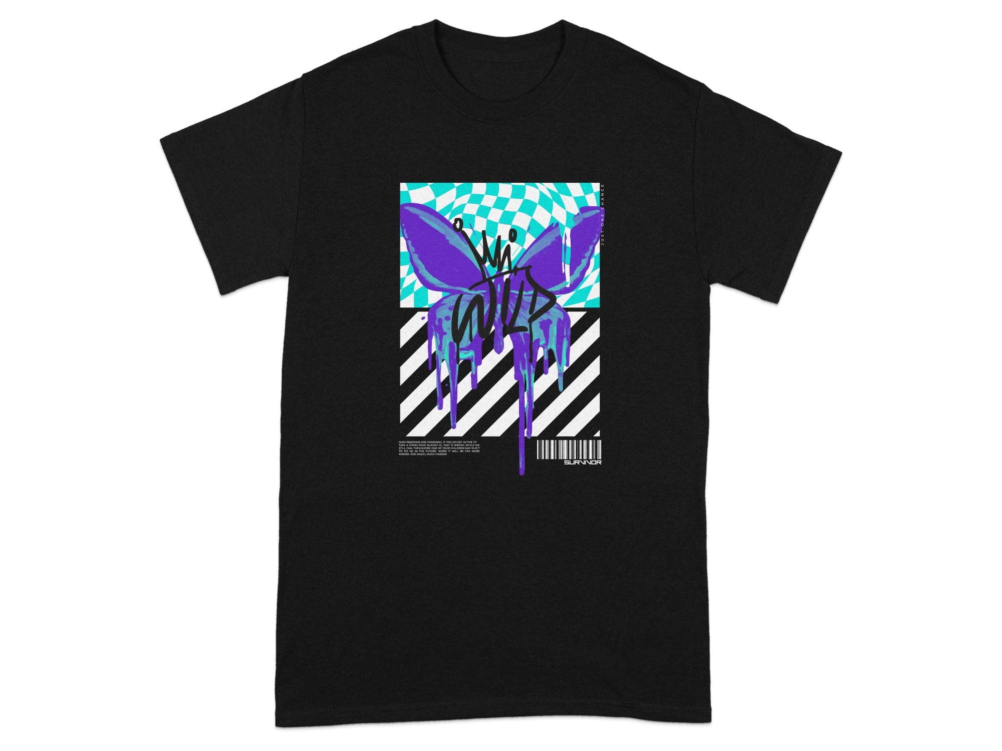 Colorful Abstract Butterfly Graphic T-shirt