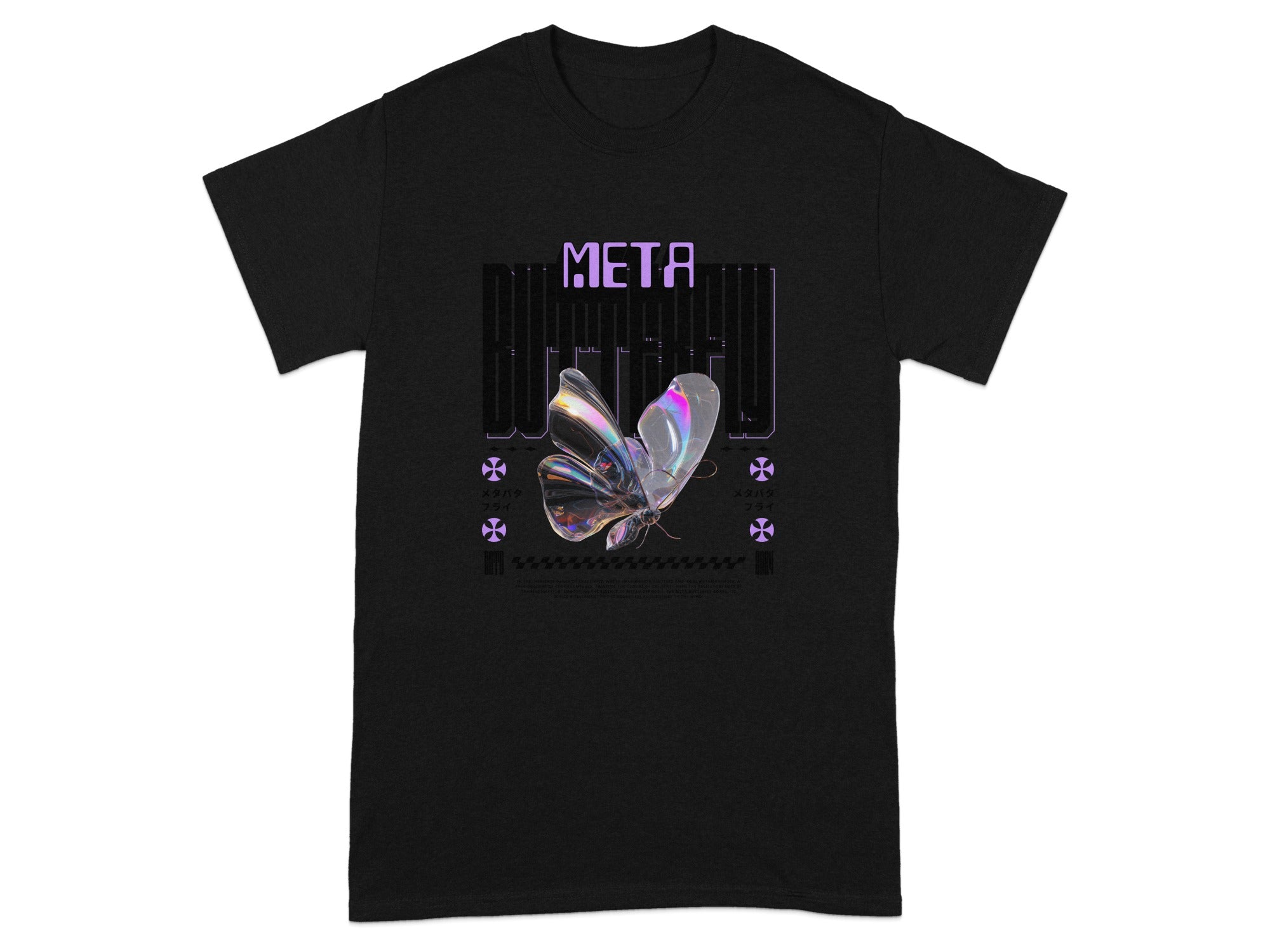 Meta Wings Graphic Design T-shirt