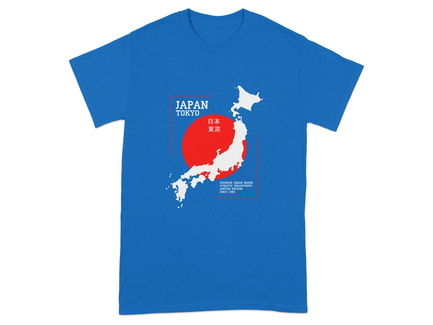 Japan Tokyo Map Red Circle Graphic T-Shirt