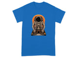 Astronaut DJ Spinning Vinyl Art Graphic T-shirt
