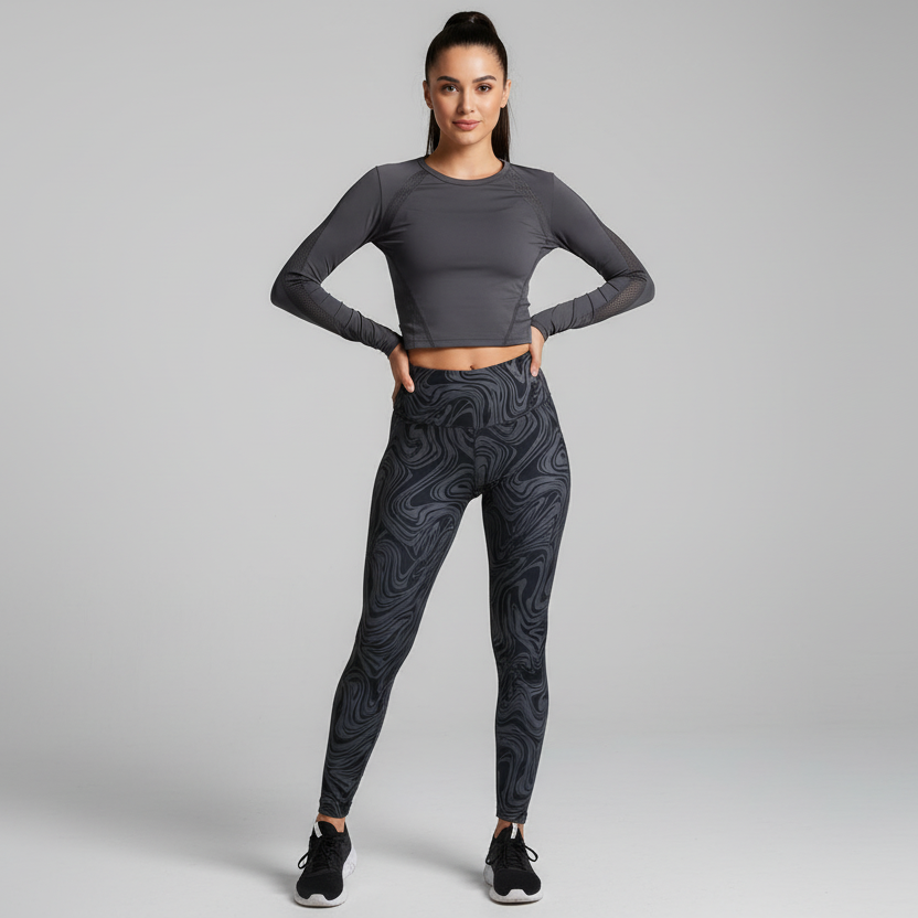 Navy Foil Spry Legging