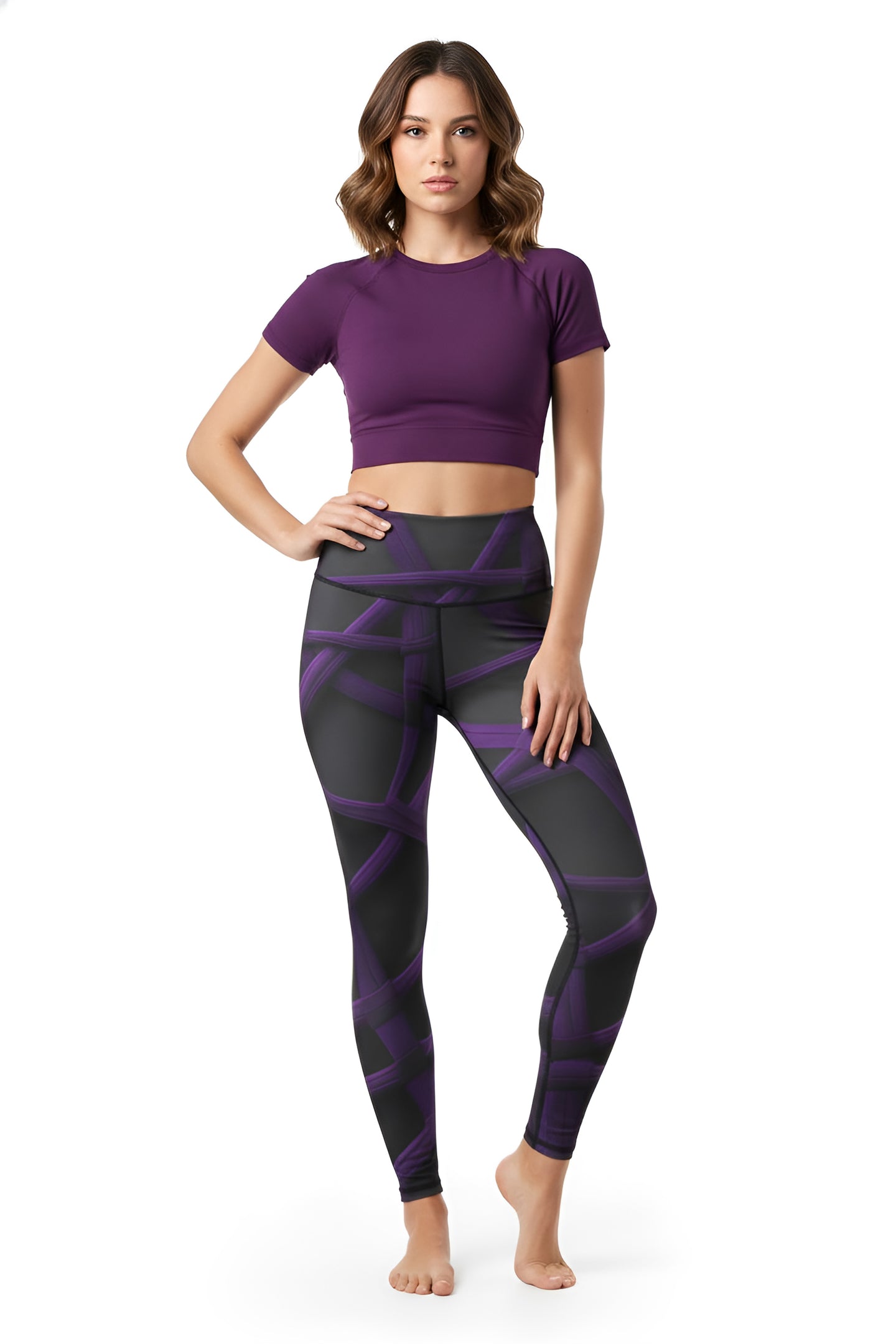 Violet Tangle Grid Spry Legging