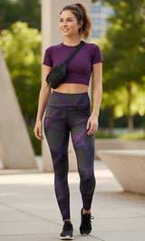 Violet Tangle Grid Spry Legging