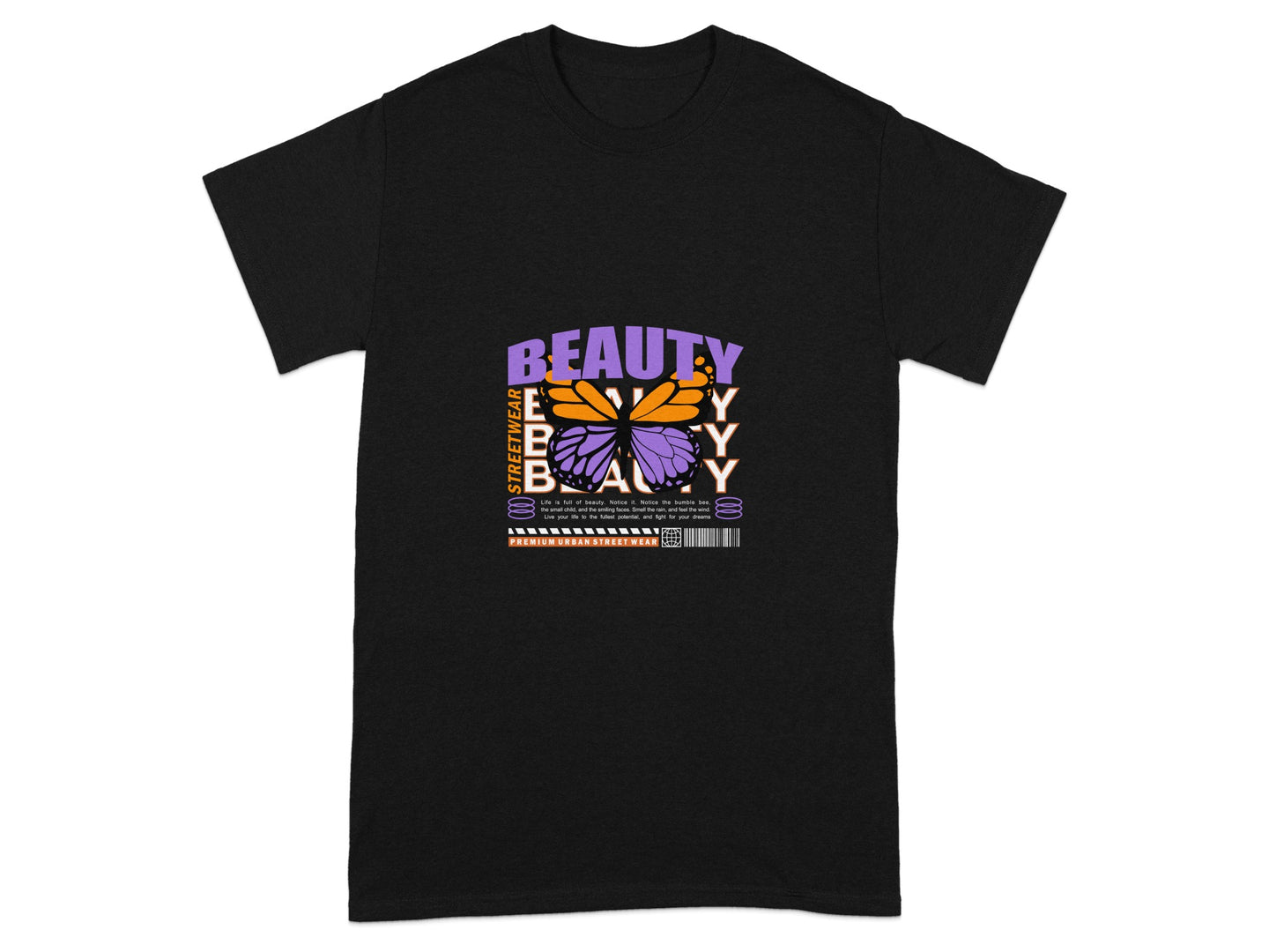 Butterfly Beauty Graphic Art Tee Shirt
