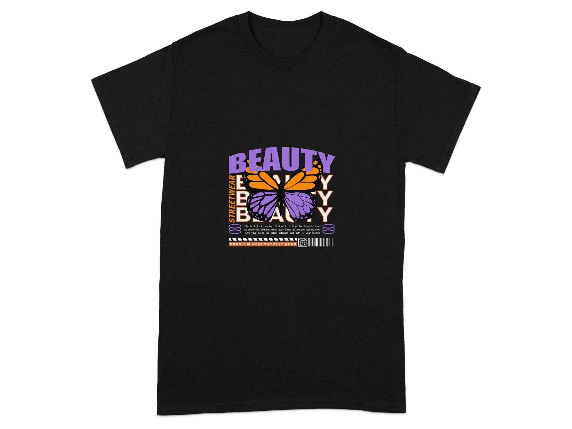 Butterfly Beauty Graphic Art Tee Shirt