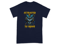Attracted To Chaos Blue And Yellow Graphic T-shirt