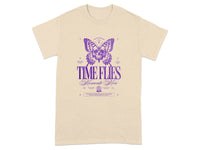 Time Flies Memento Mori Skull Butterfly Shirt