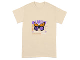 Beauty Butterfly Graphic Print Beige T-shirt