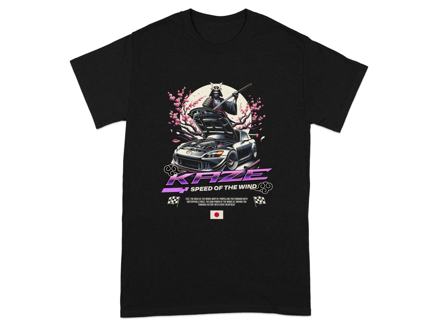 Kaze Speed of the Wind Graphic Black T-Shirt
