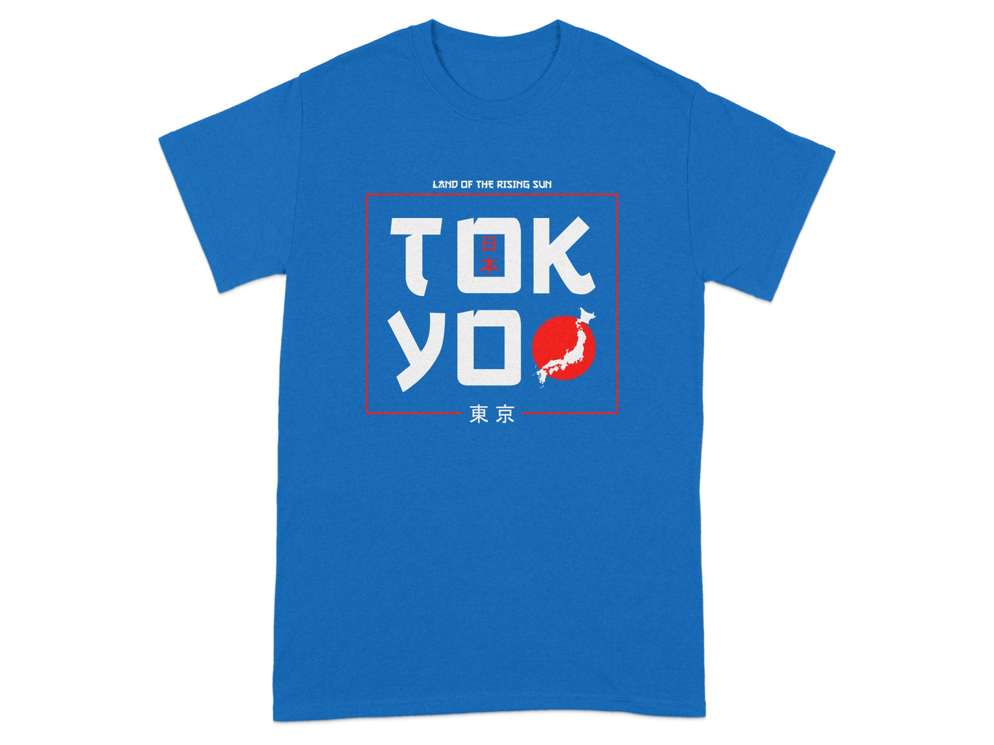 Land Of The Rising Sun Tokyo Blue Graphic T-shirt