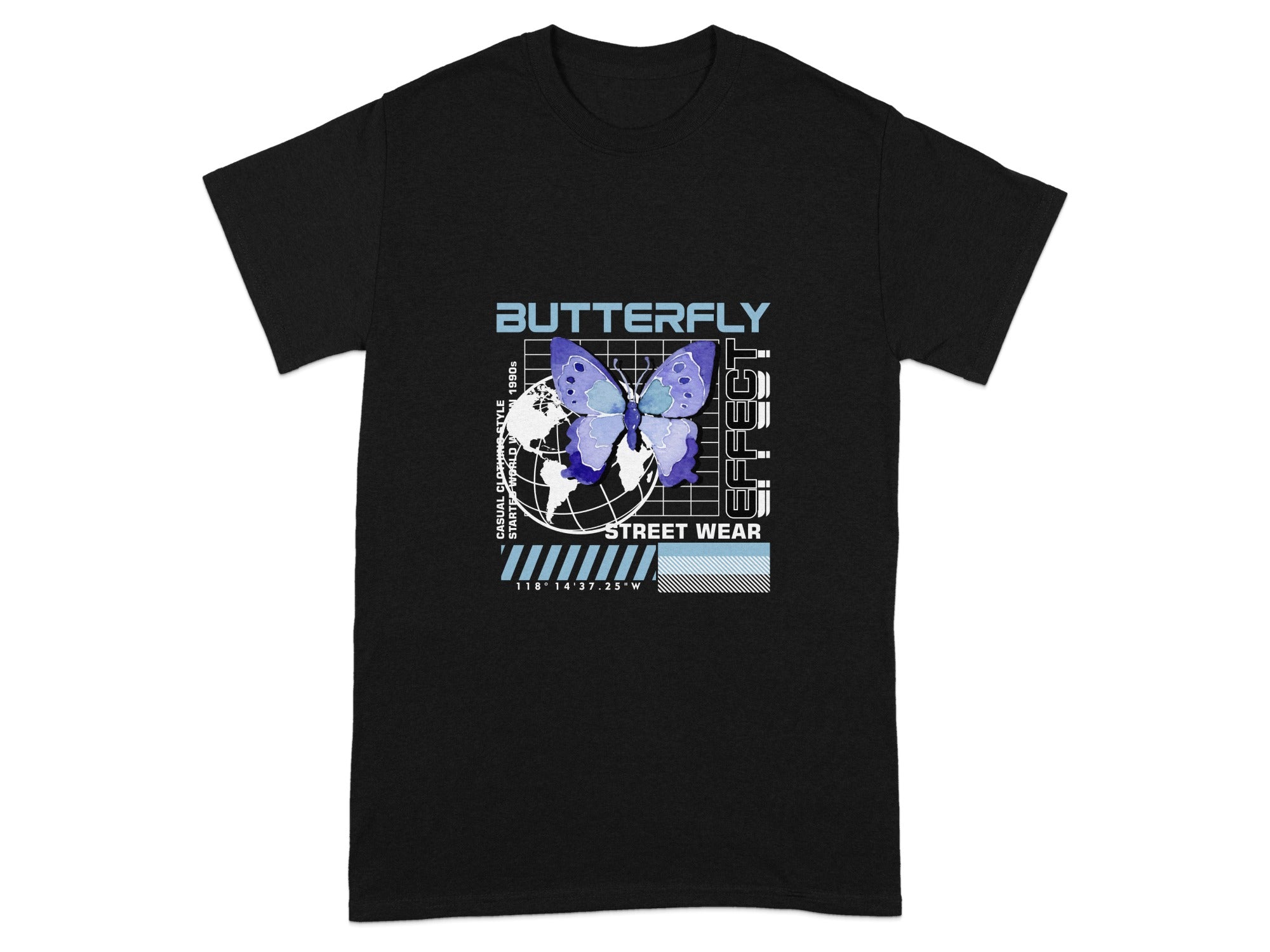 Butterfly Street Wear Graphic T-Shirt for Casual Outfits