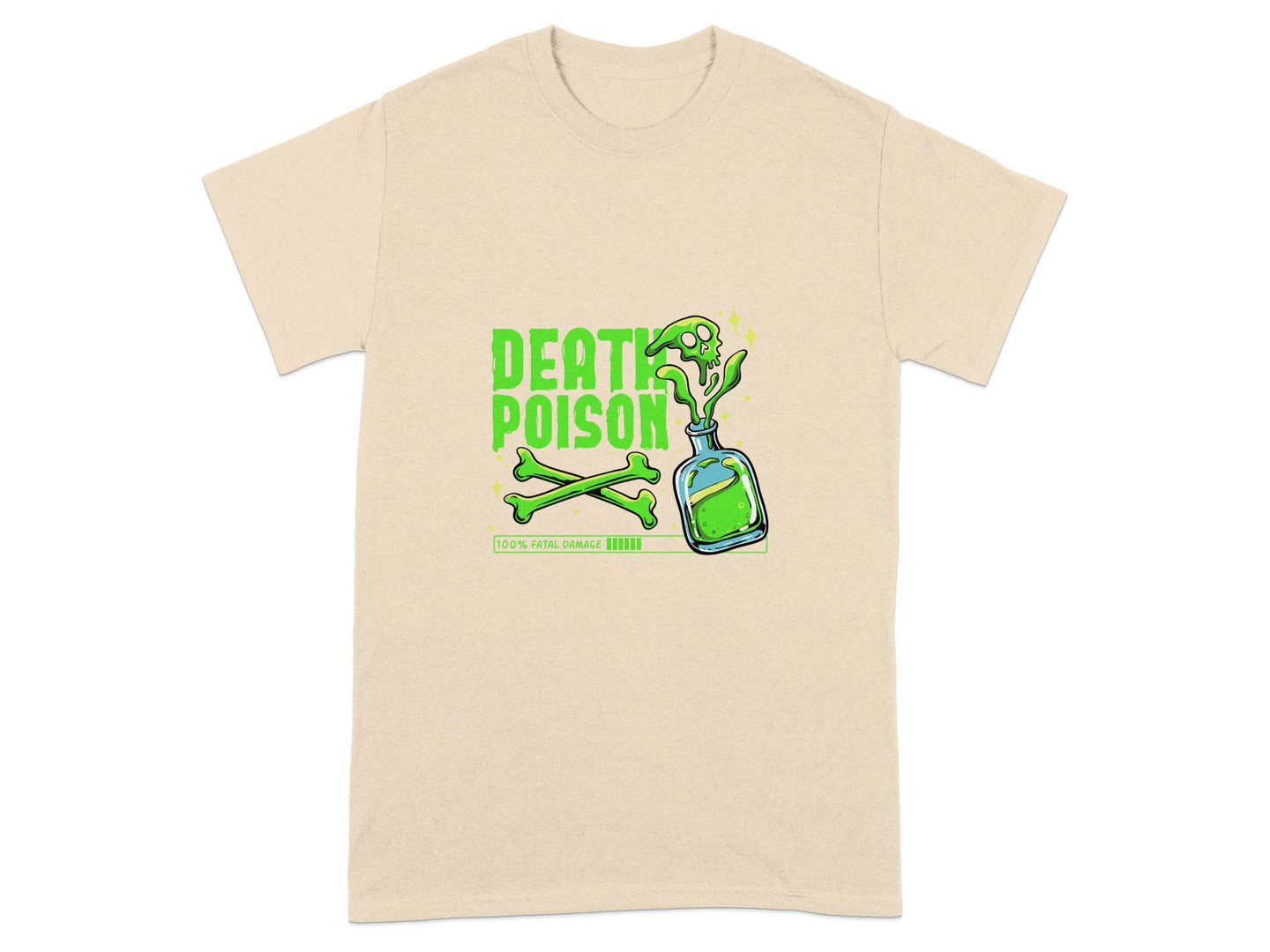 Death Poison Graphic Tee with Toxic Potion Design