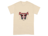 Horror-themed Skull and Butterfly Graphic T-shirt
