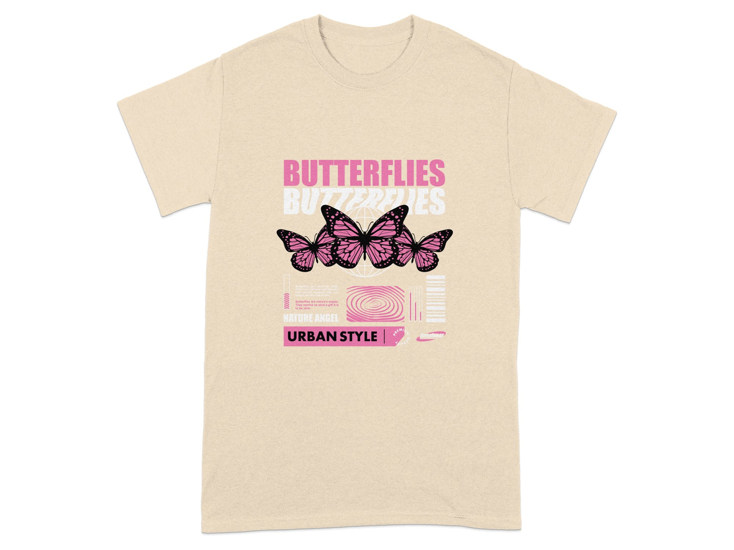 Butterflies Urban Style Graphic T-Shirt