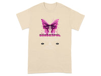 Inspirational Purple Butterfly Graphic T-Shirt