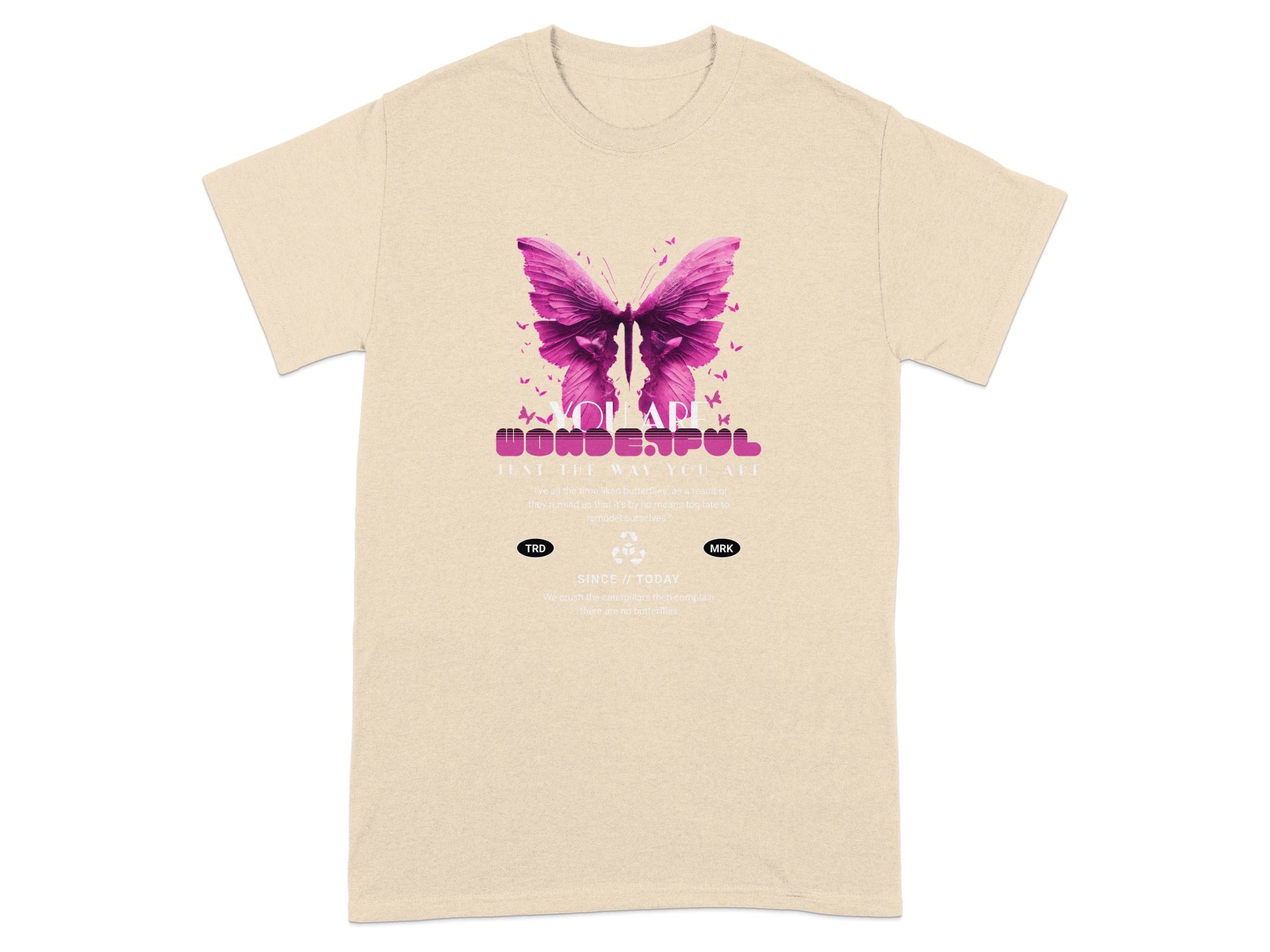 Inspirational Purple Butterfly Graphic T-Shirt