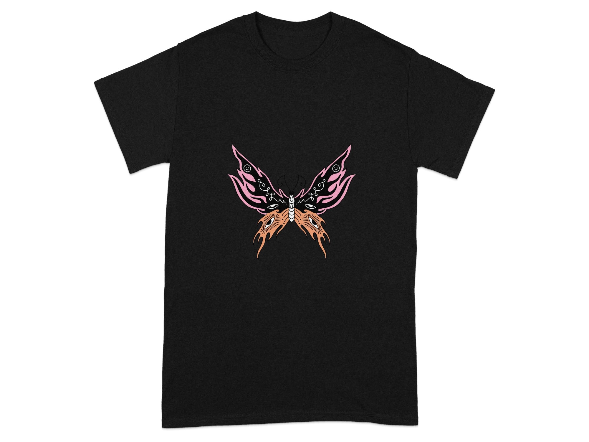 Bold Butterfly Design Graphic T-shirt