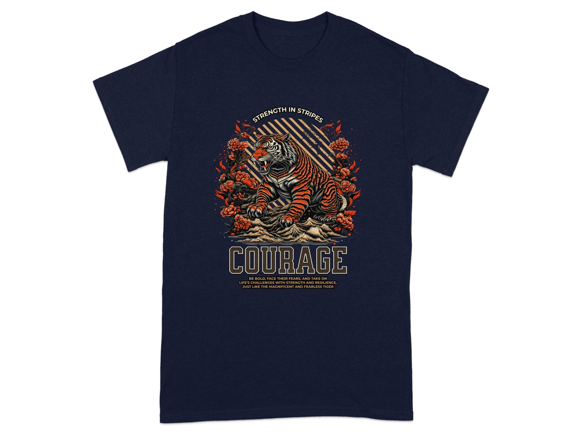 Strength in Stripes Courage Tiger Graphic T-Shirt