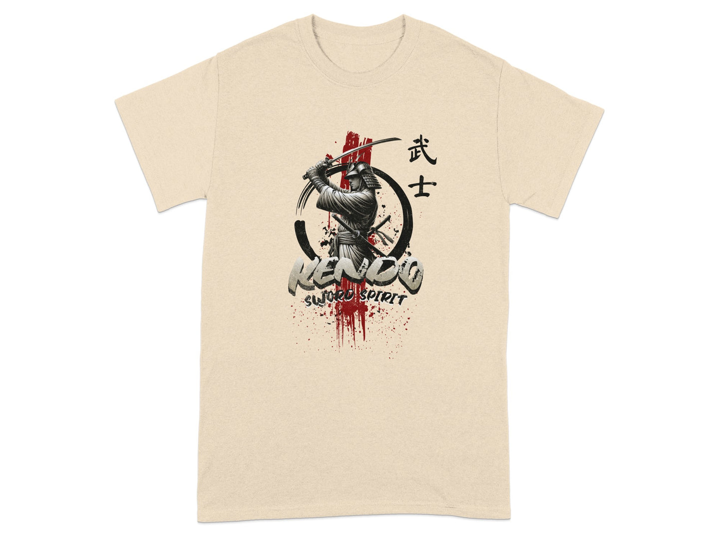 Samurai Spirit with Kendo Print T-shirt