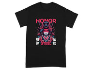 Samurai Honor Steel Graphic Design T-shirt