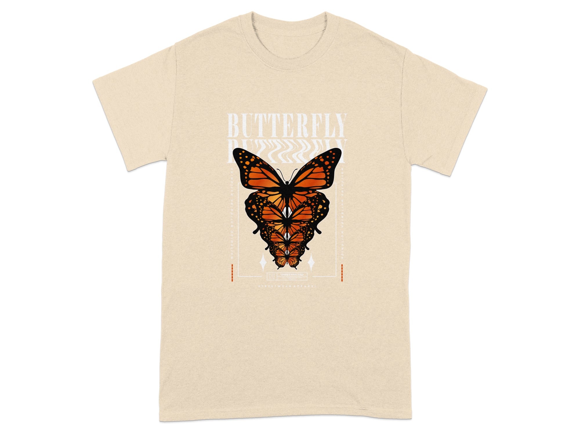 Butterfly Graphic Design T-shirt Enhances Your Style