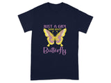 Just A Girl Who Loves Butterfly Graphic T-shirt