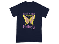 Just A Girl Who Loves Butterfly Graphic T-shirt