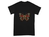 Bright Peacock Butterfly Graphic Design T-shirt