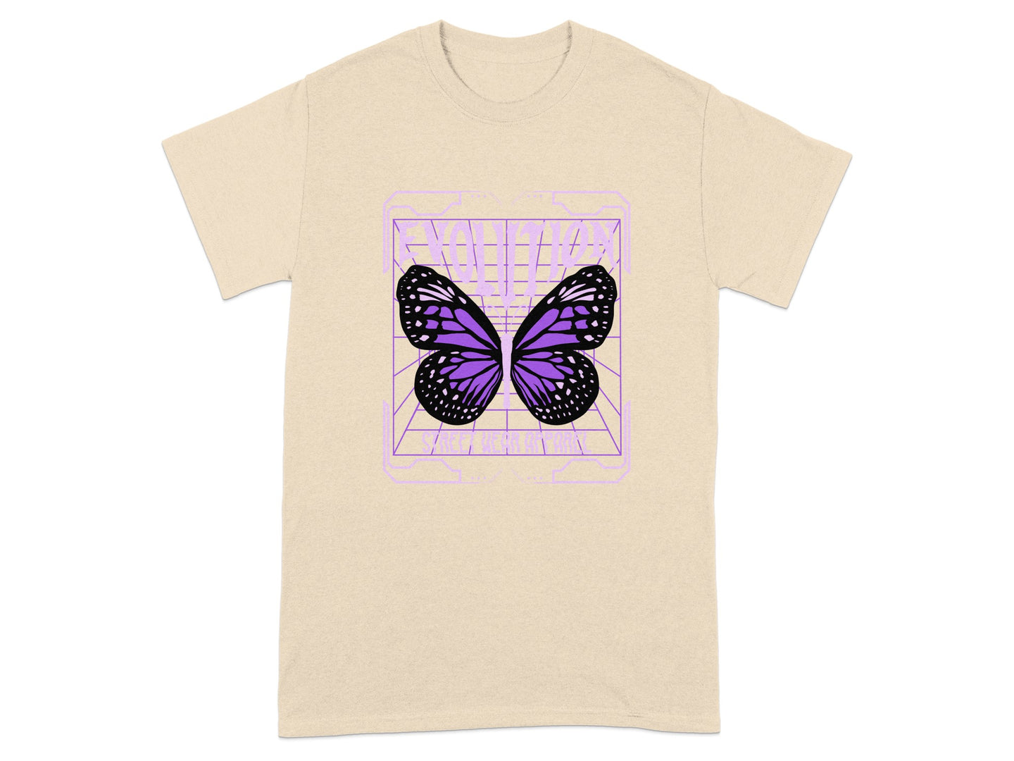 Purple Butterfly on Geometric Background Shirt