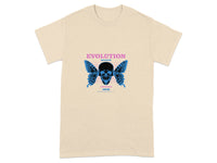 Evolution Skull with Butterfly Graphic Tee