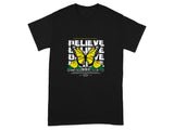 Believe Butterfly and Roses Graphic Tee