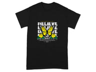 Believe Butterfly and Roses Graphic Tee
