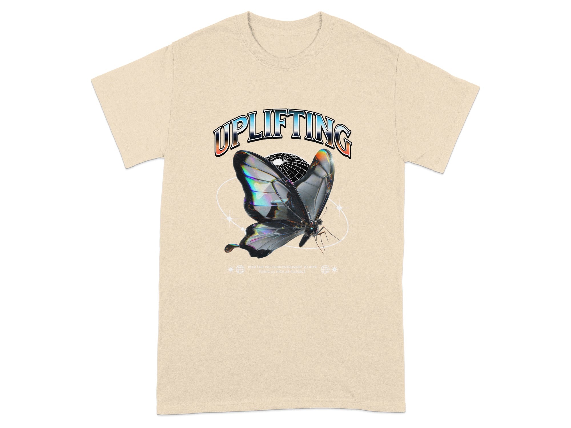 Uplifting Holographic Butterfly Graphic Shirt