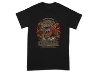 Courage Strength in Stripes Graphic Black T-shirt