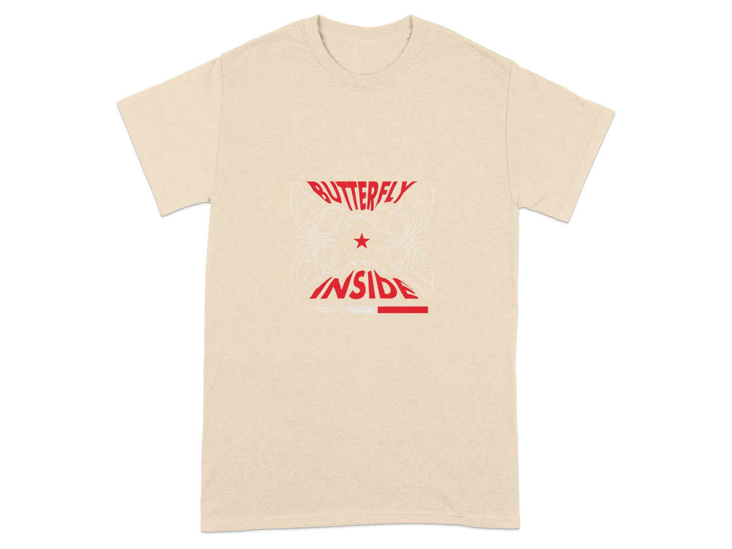 Butterfly Inside Graphic T-Shirt with Unique Artistic Design