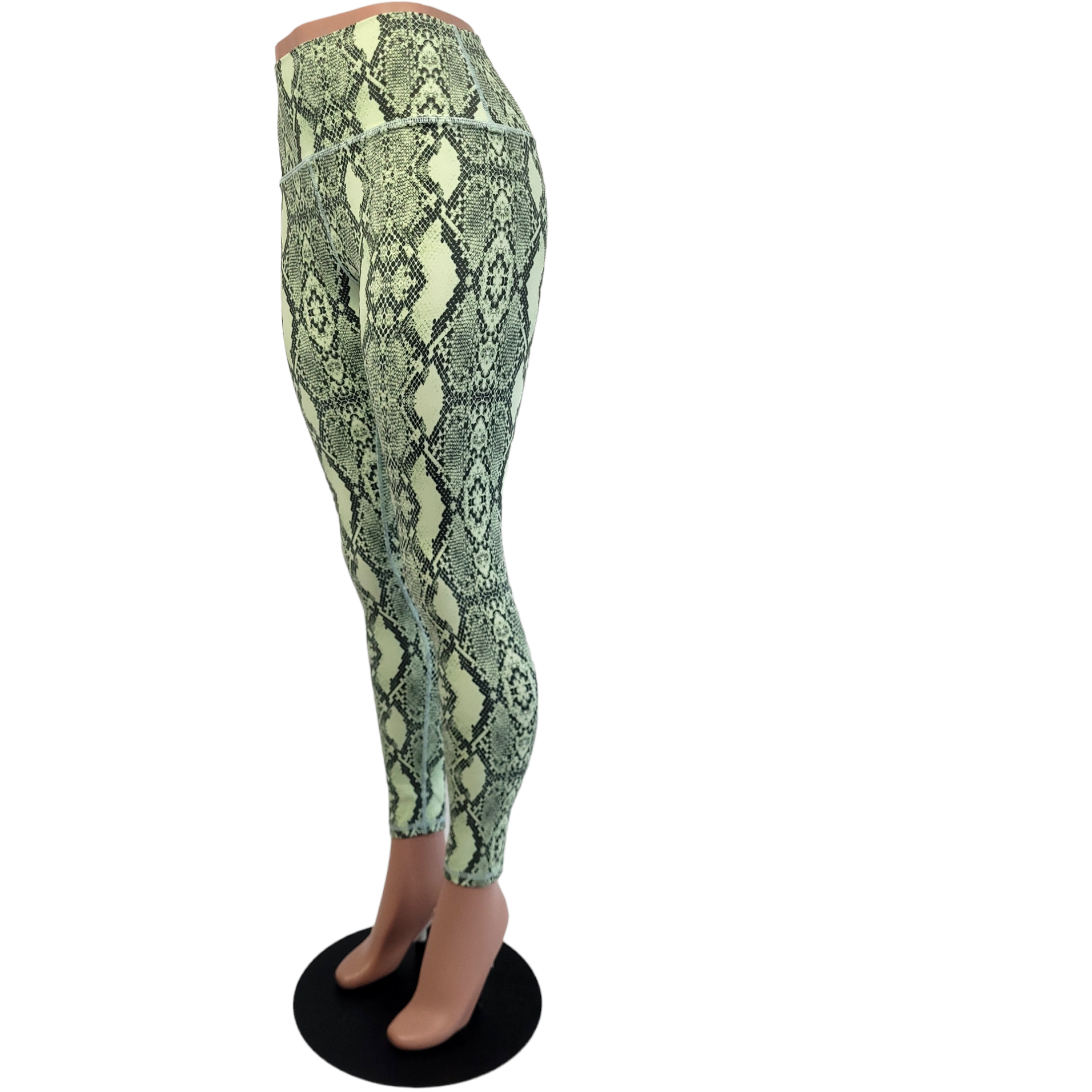 Green clearance snakeskin leggings