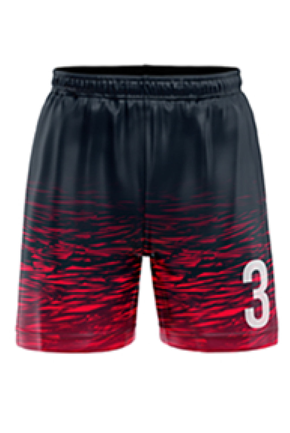 a custom pair of shorts sample black and red
